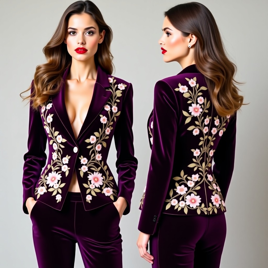Premium Floral Scrollwork Jacket