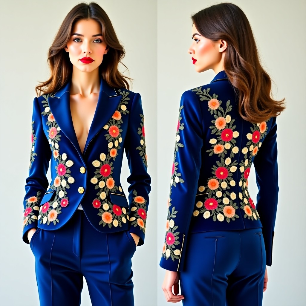 Refined Botanical Tailored Jacket