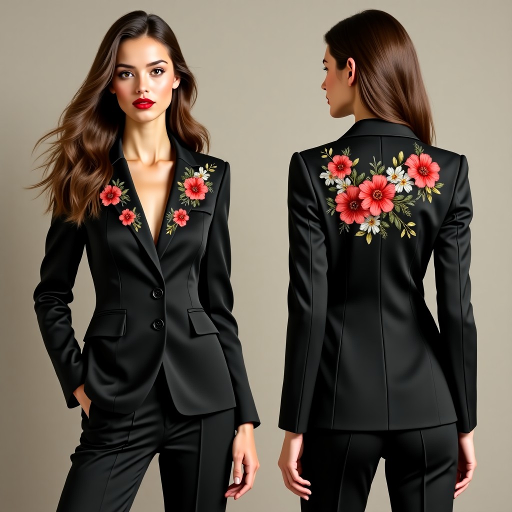 Refined Botanical Luxury Occasion Jacket