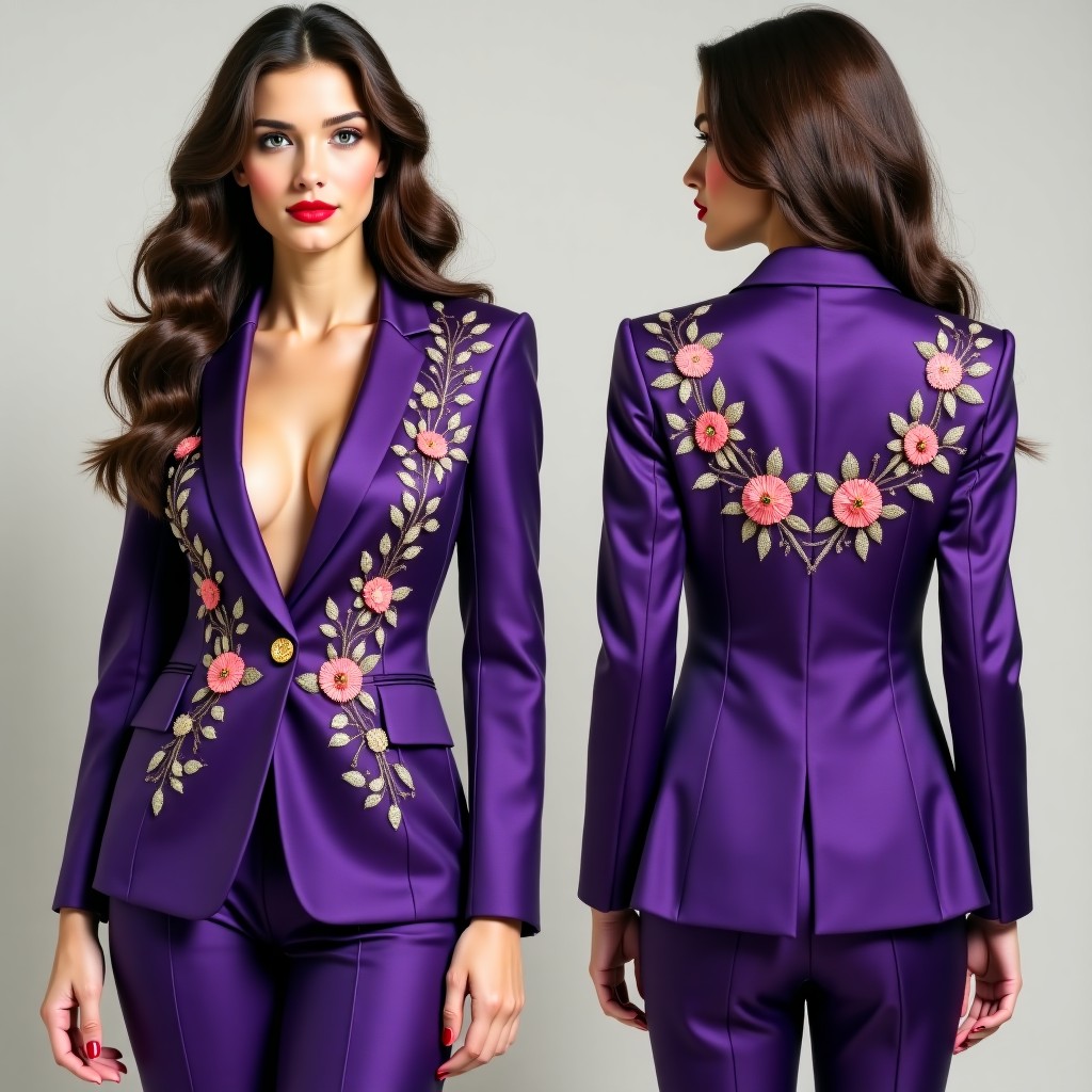 Luxury Vine Pattern Embroidered Jacket