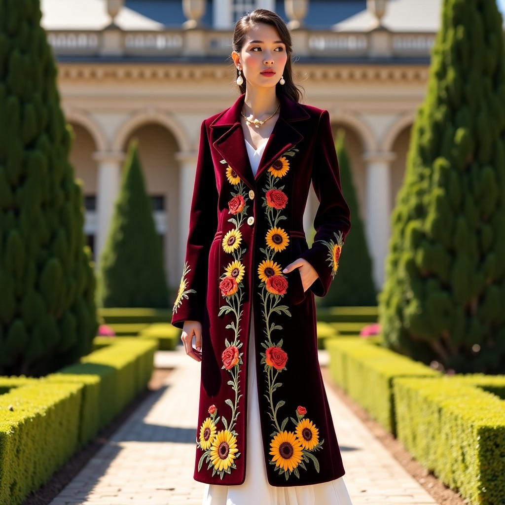 Imperial Moroccan Floral Embroidery Fashion