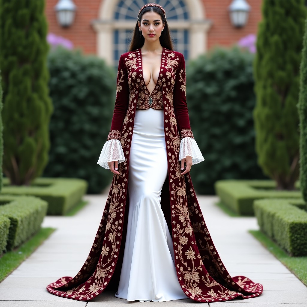 Grand Moroccan Floral Majesty Dress