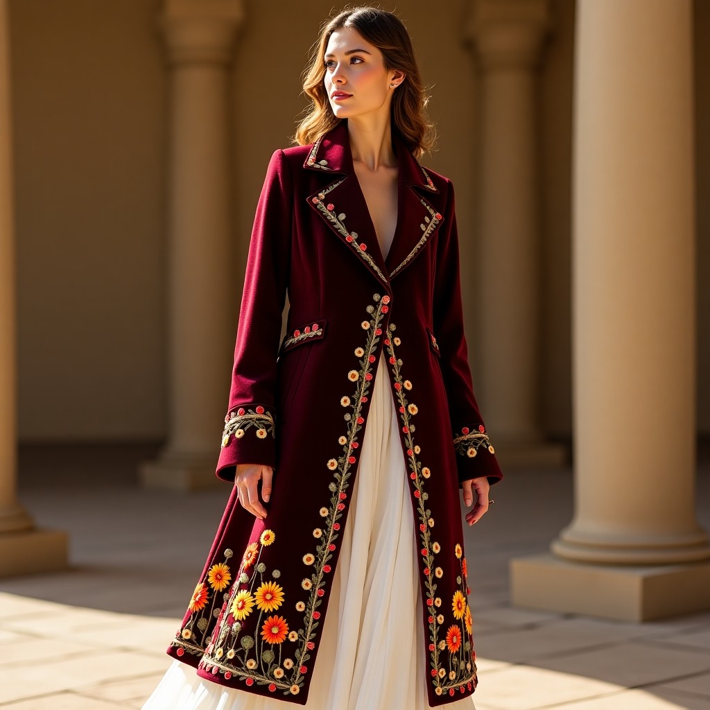Elegant Arabesque Garden Embroidery Wear