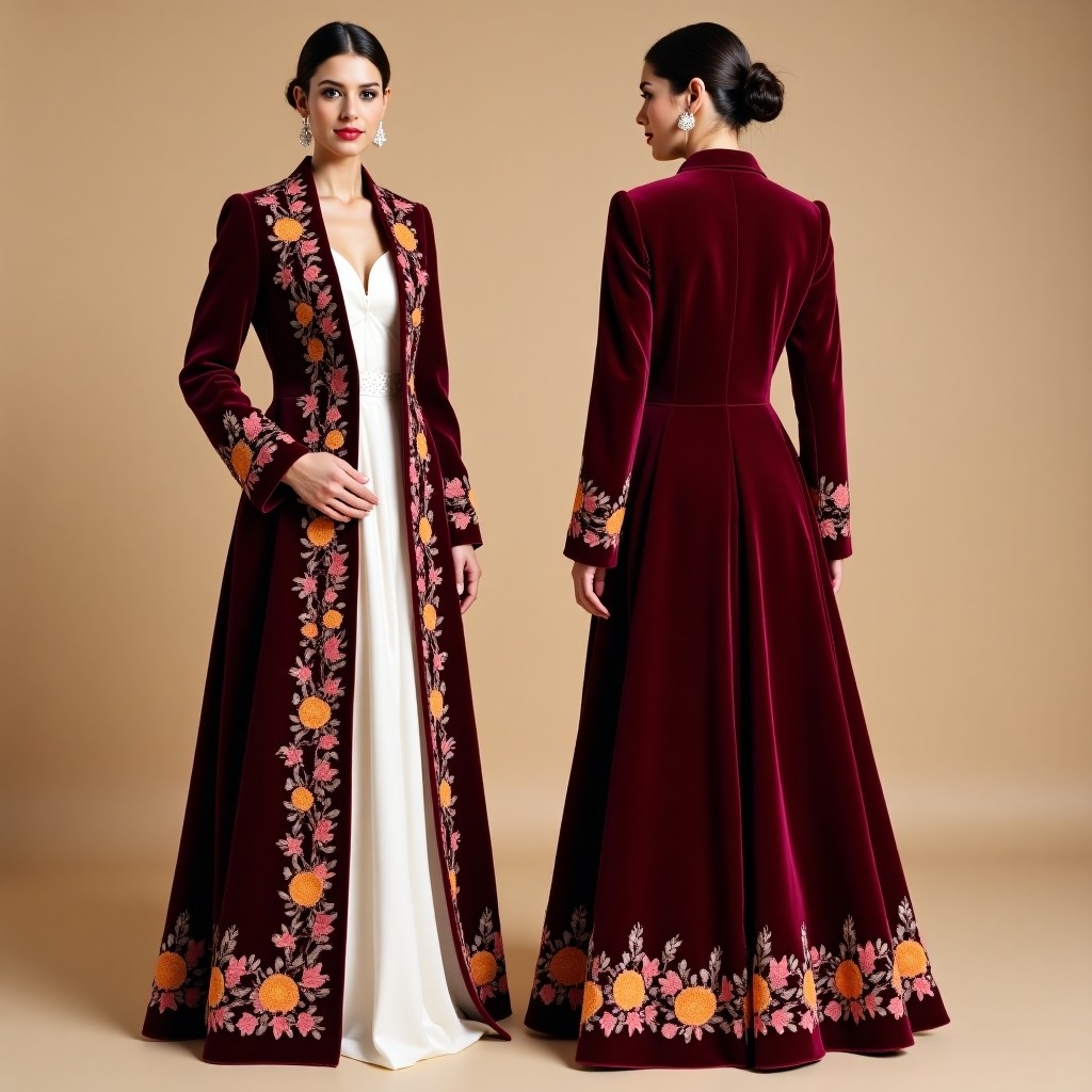 Regal Moroccan Petal Scroll Couture