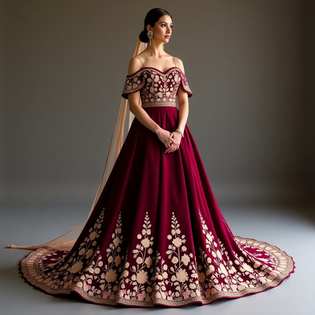 Imperial Macedonian Floral Ornament Dress
