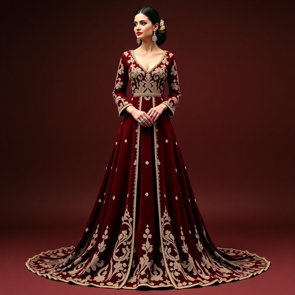 Graceful Flowing MACEDONIAN FOLK DRESS