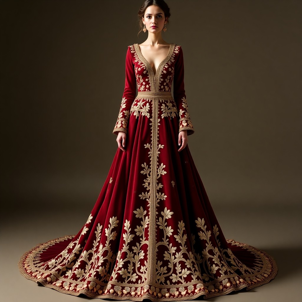 Graceful Traditional Motif MACEDONIAN FOLK DRESS