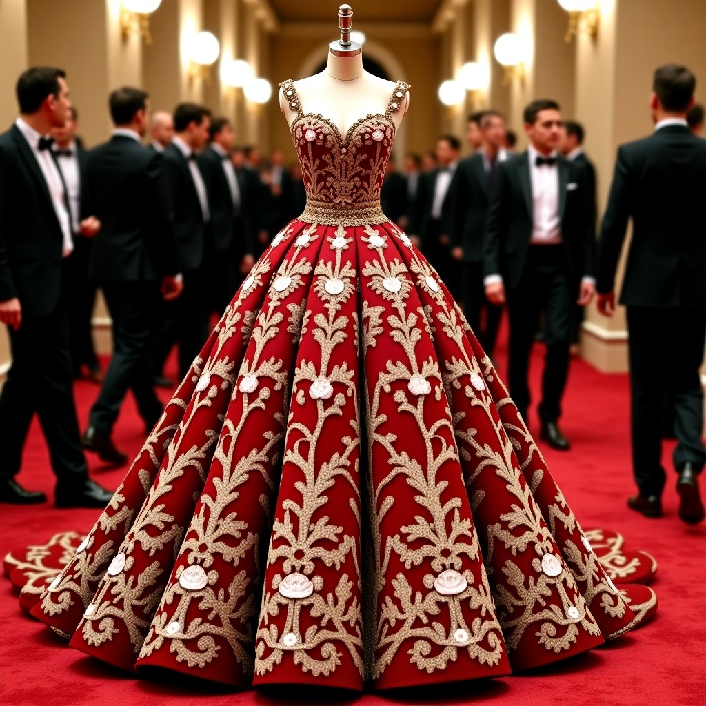 Luxury Baroque Embroidered Ball Gown