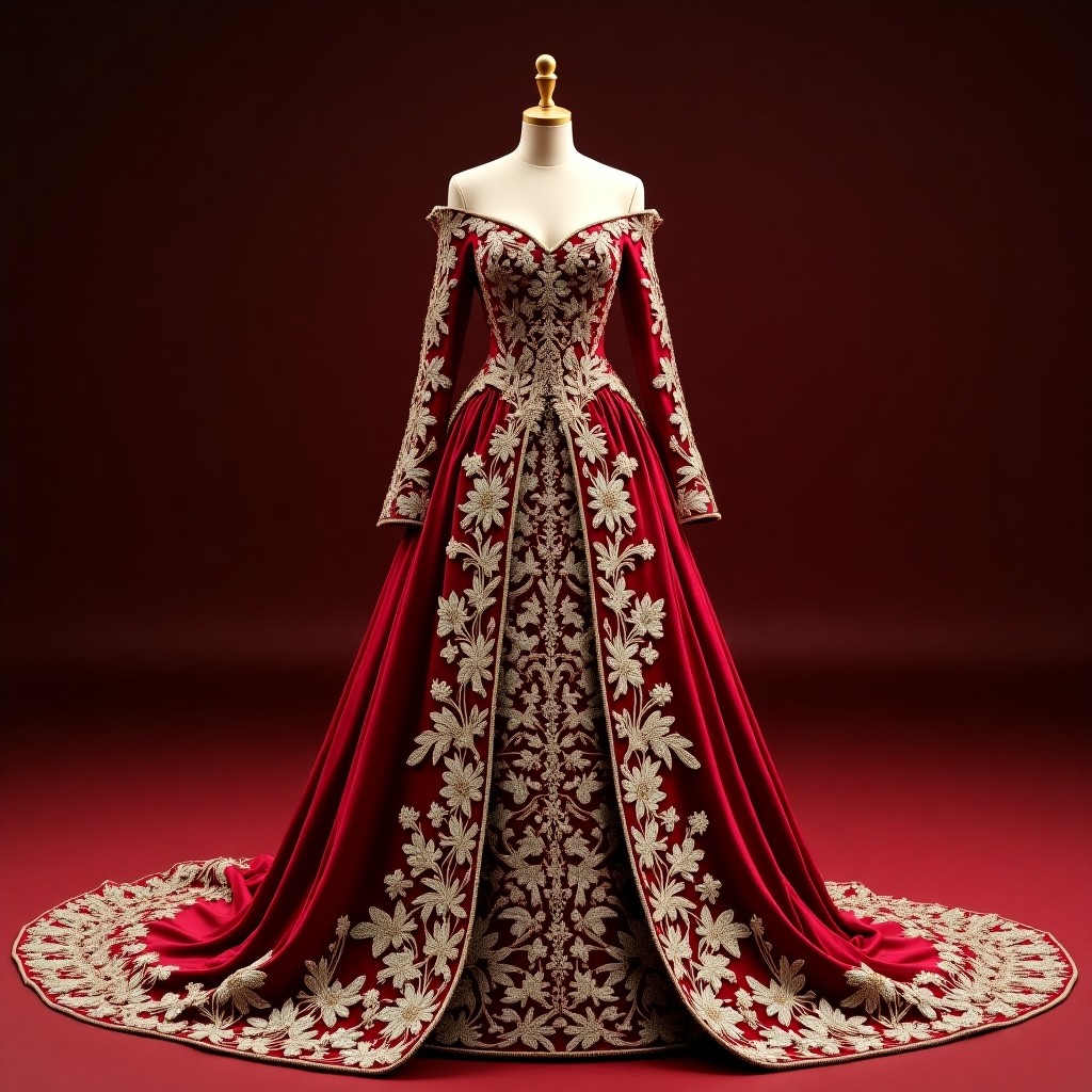 Royal Garden Embroidered Ball Gown