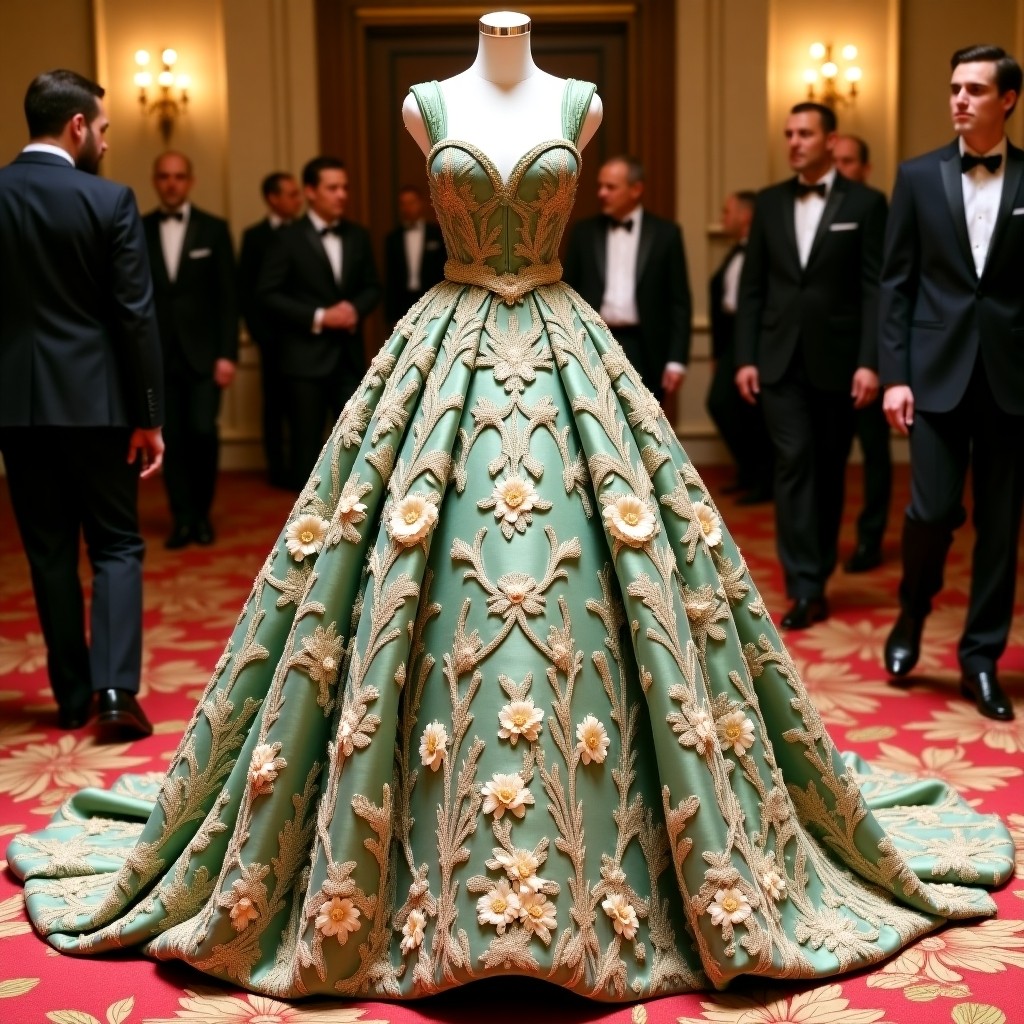 Couture Bloom Embroidered Ball Gown