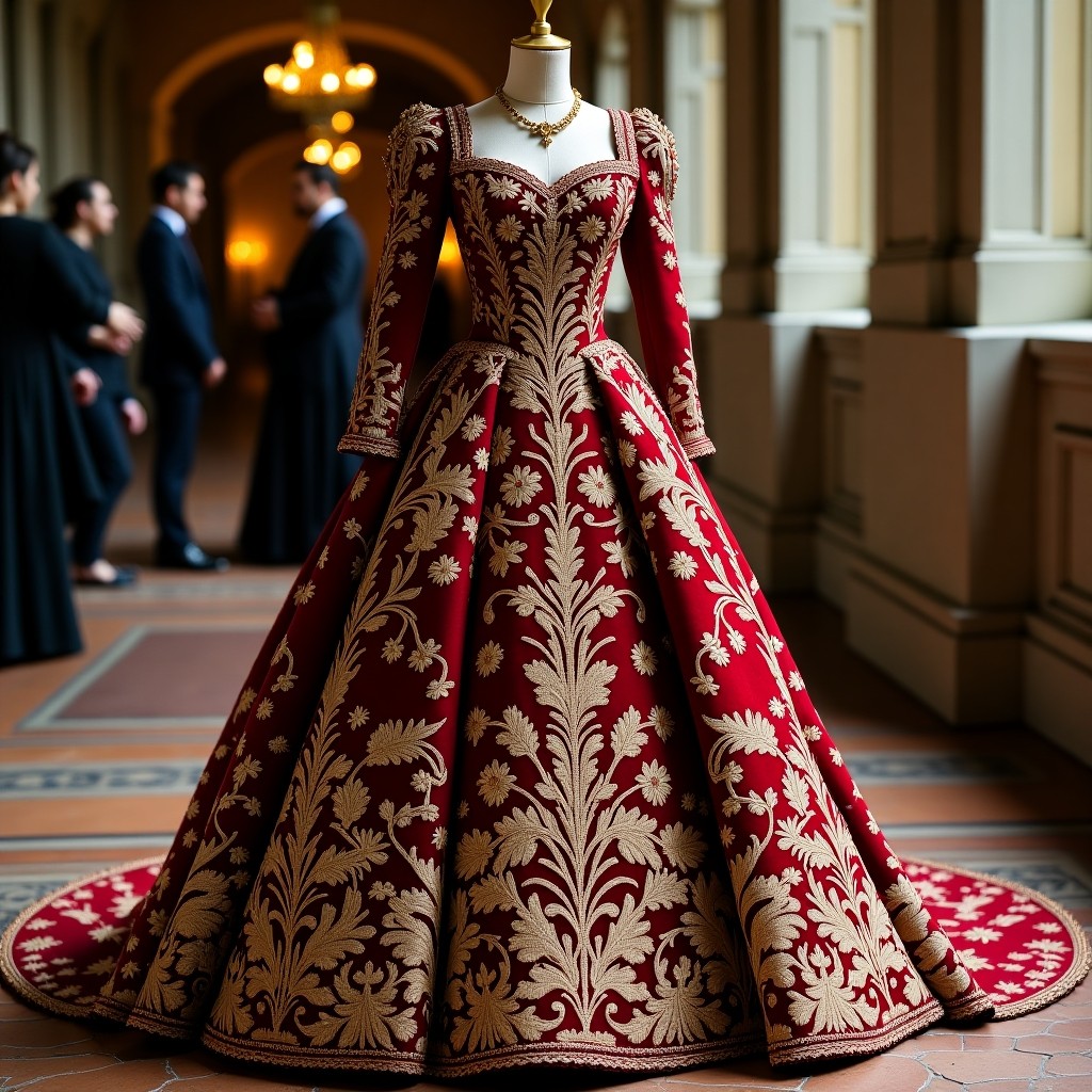 Elegant Baroque Garden Ball Gown