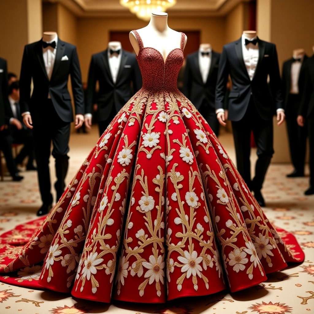 Signature Floral Couture Evening Ball Gown