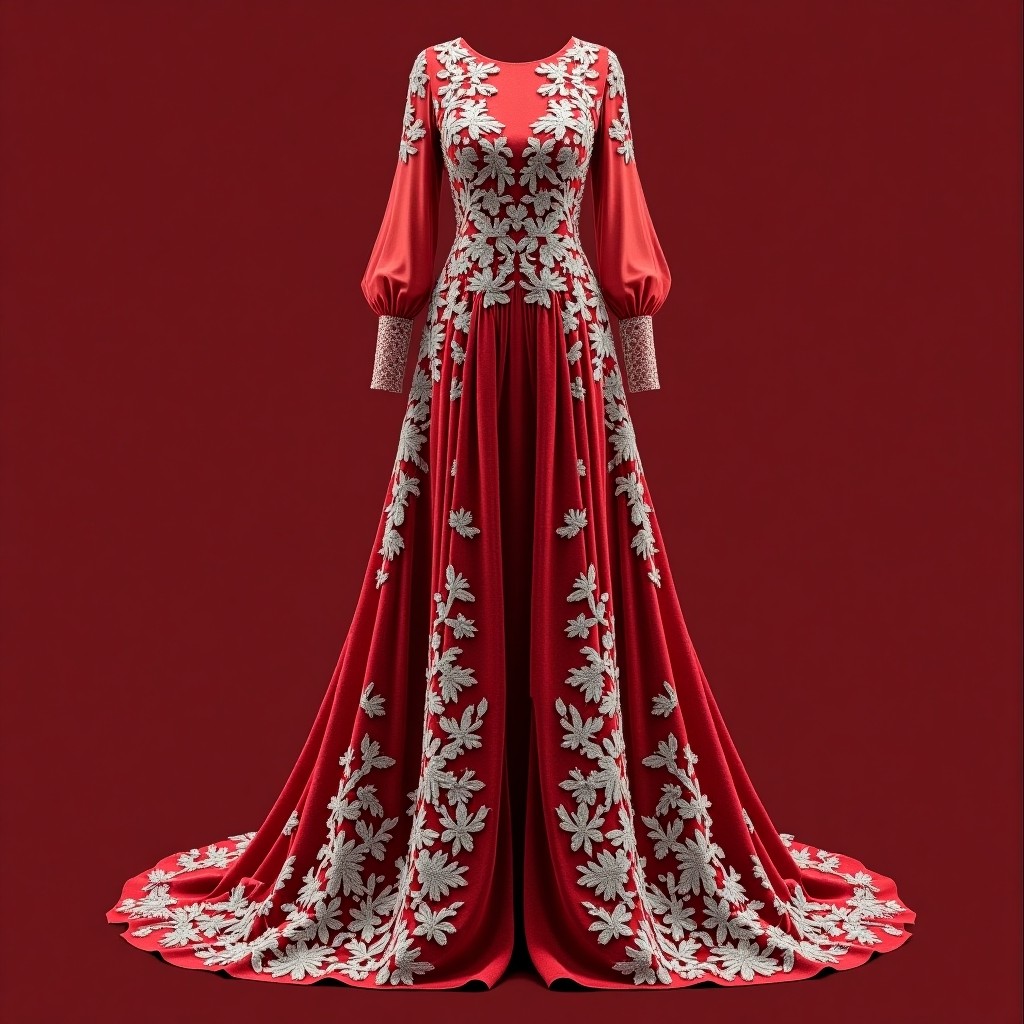 Majestic Couture Floral Embroidered Ball Gown