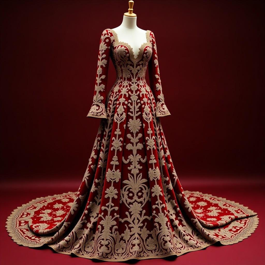 Majestic Garden Vinework Ball Gown