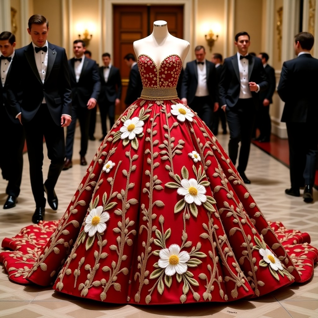 Classic Floral Heritage Ball Gown