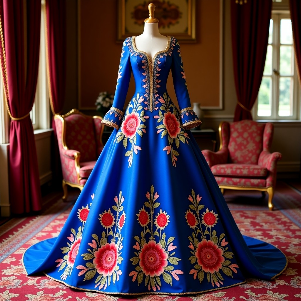 Exquisite Floral Heritage Couture Ball Gown