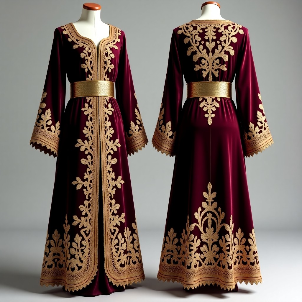 Women's Designer Jacket with Elaborate Floral and Leaf Details