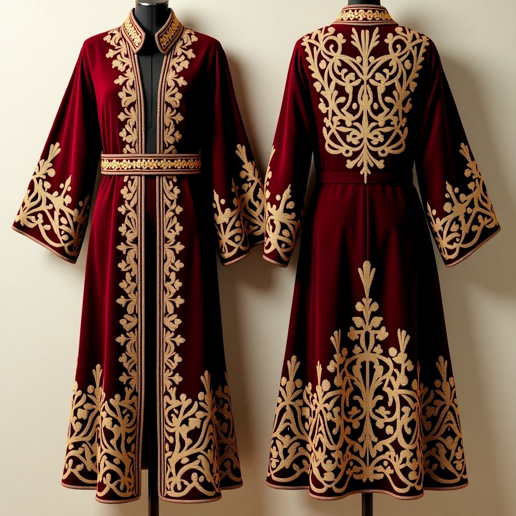 Premium Women's Jacket with Baroque Floral Embroidery