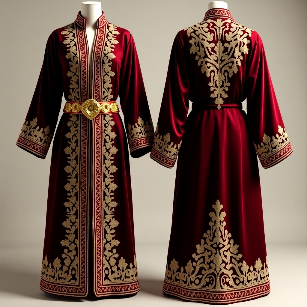 Women's Luxury Jacket with Elaborate Floral Hem Embroidery