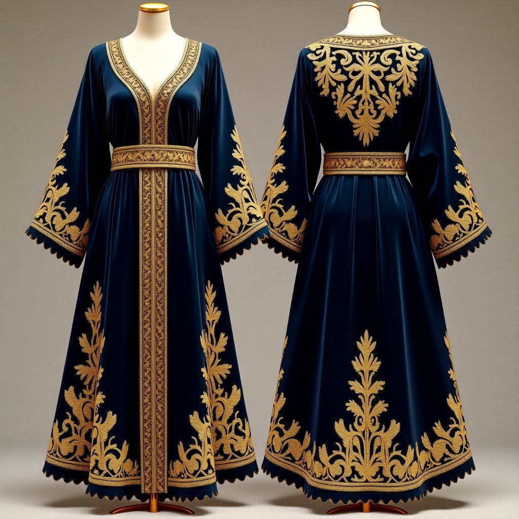 Women's Designer Jacket with Intricate Scroll and Leafwork